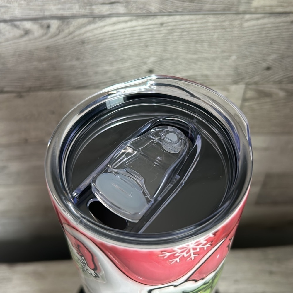 Grinch Pink Christmas 20oz Stainless Steel Tumbler - Picture 3 of 4